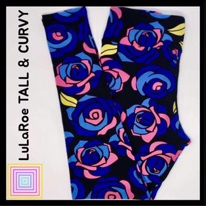 LuLaRoe TC Leggings Disney Roses RARE UNICORN HTF
